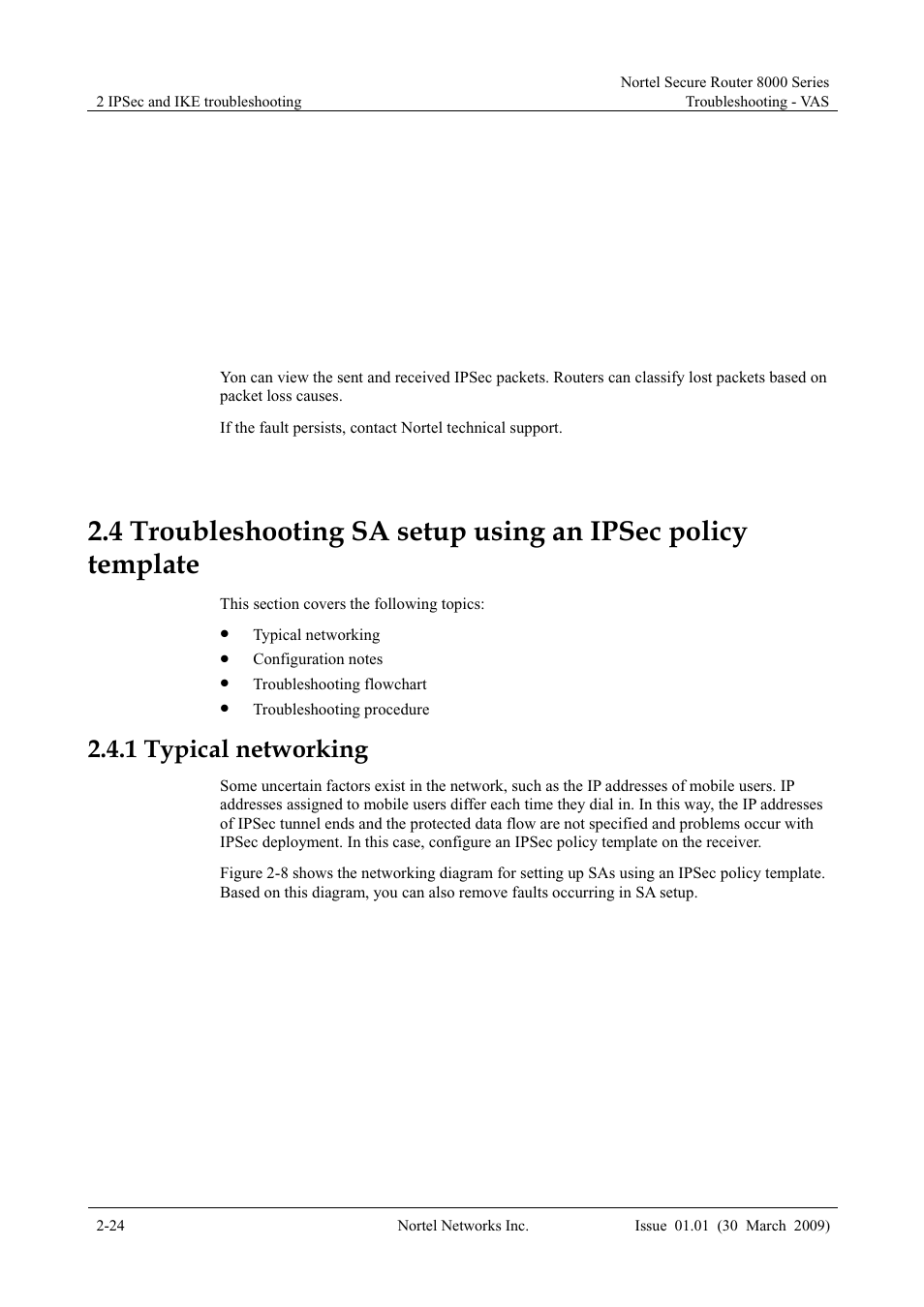 1 typical networking, 1 typical networking -24, 4 troubleshooting sa setup | Using an ipsec policy template | Panasonic 8000 User Manual | Page 71 / 156