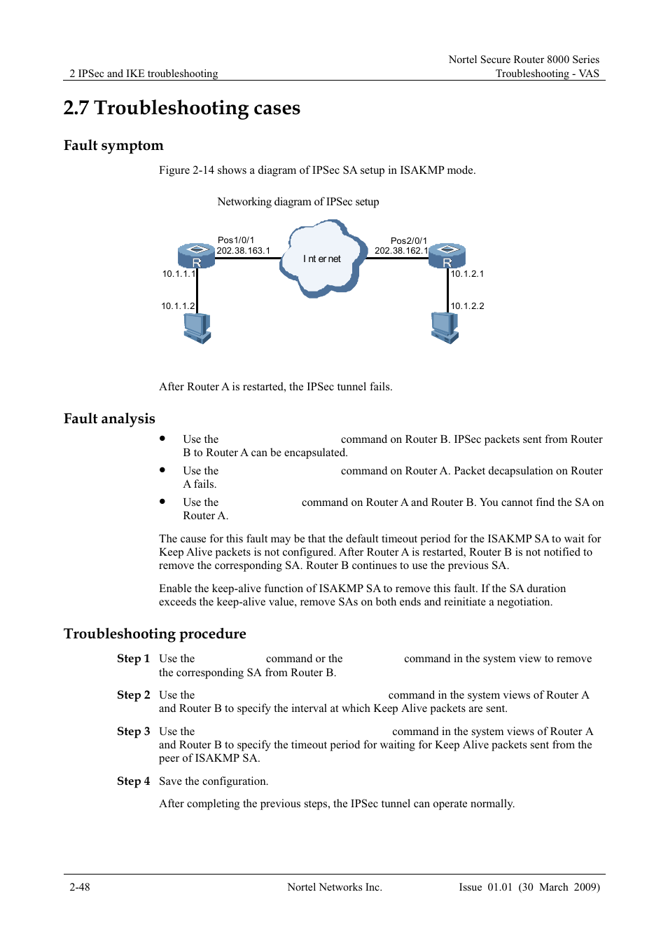 7 troubleshooting cases, Fault symptom, Fault analysis | Troubleshooting procedure, 7 troubleshooting cases -48 | Panasonic 8000 User Manual | Page 95 / 156