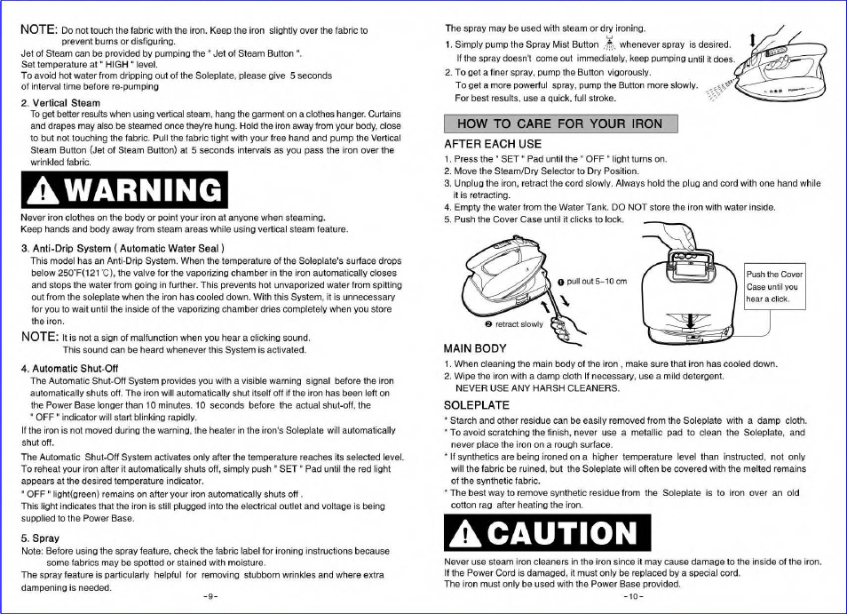 A caution | Panasonic L71SR User Manual | Page 10 / 12