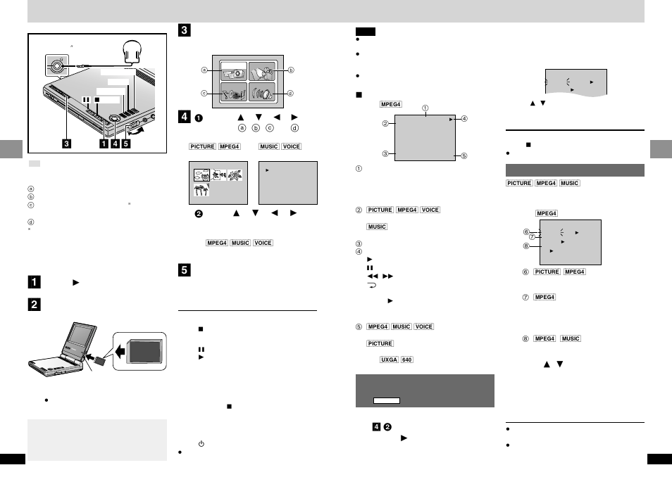 Playing sd cards | Panasonic DVD-LV65 User Manual | Page 8 / 22
