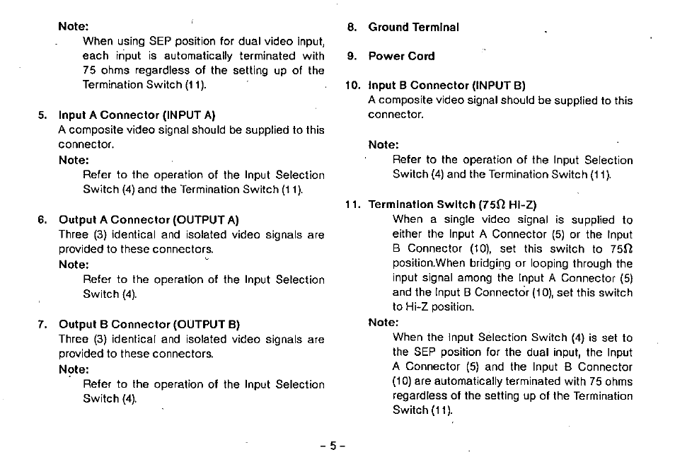Panasonic WJ-300C User Manual | Page 6 / 12