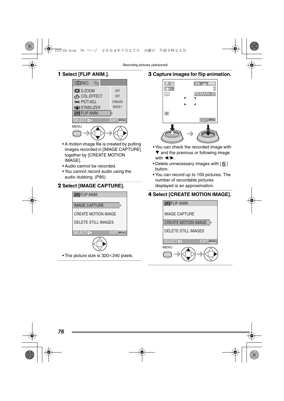 Panasonic DMC-FZ3GN User Manual | Page 76 / 112