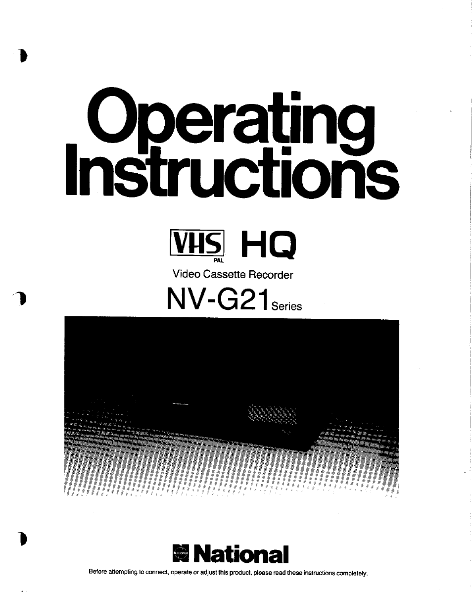 Panasonic NV-G21 User Manual | 32 pages