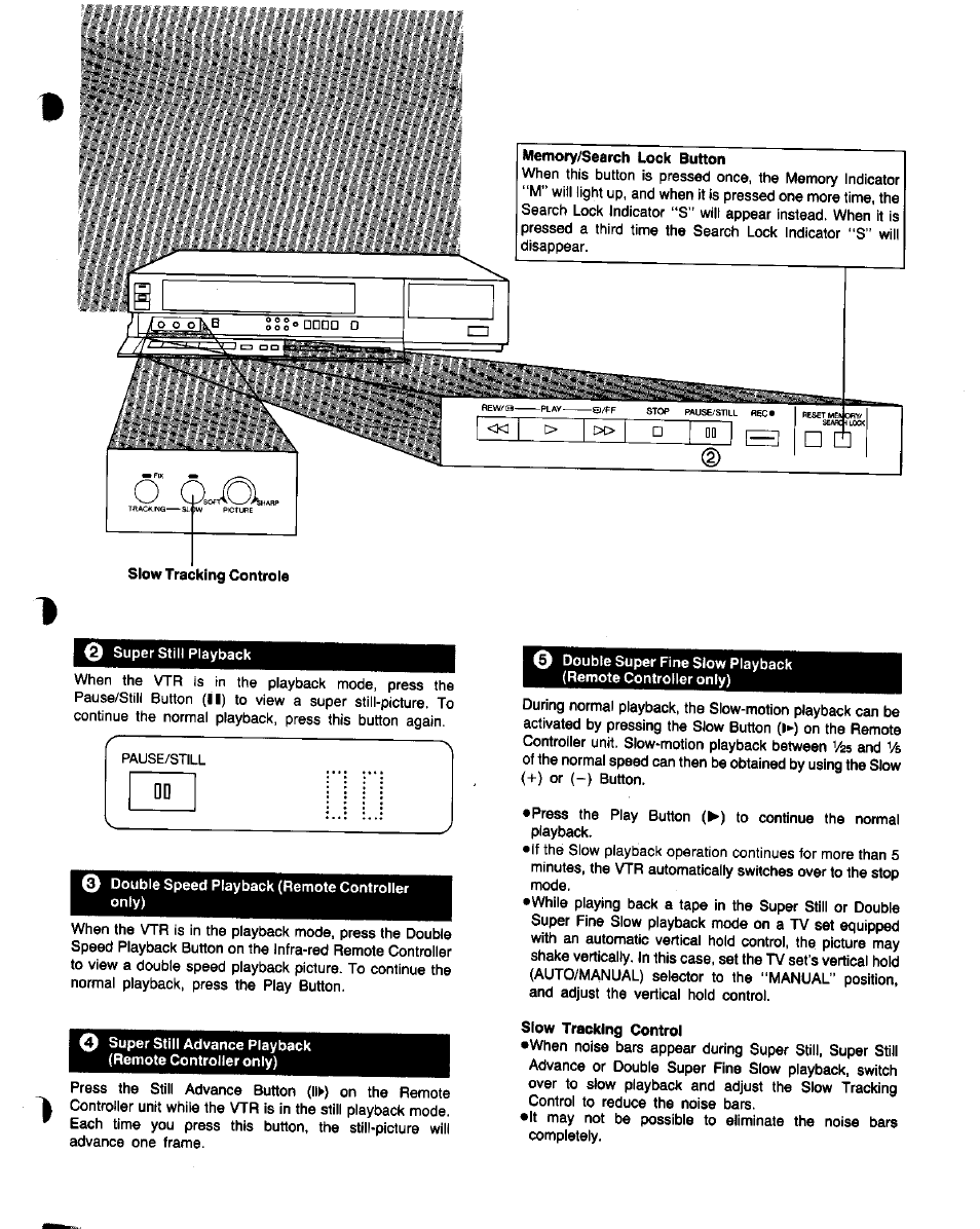 Stow tracking control | Panasonic NV-G21 User Manual | Page 17 / 32
