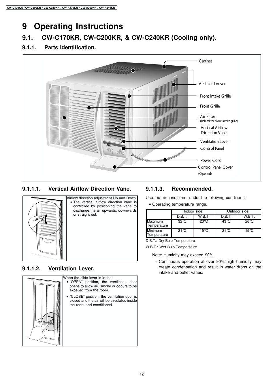 Panasonic CW-C200KR User Manual | 8 pages