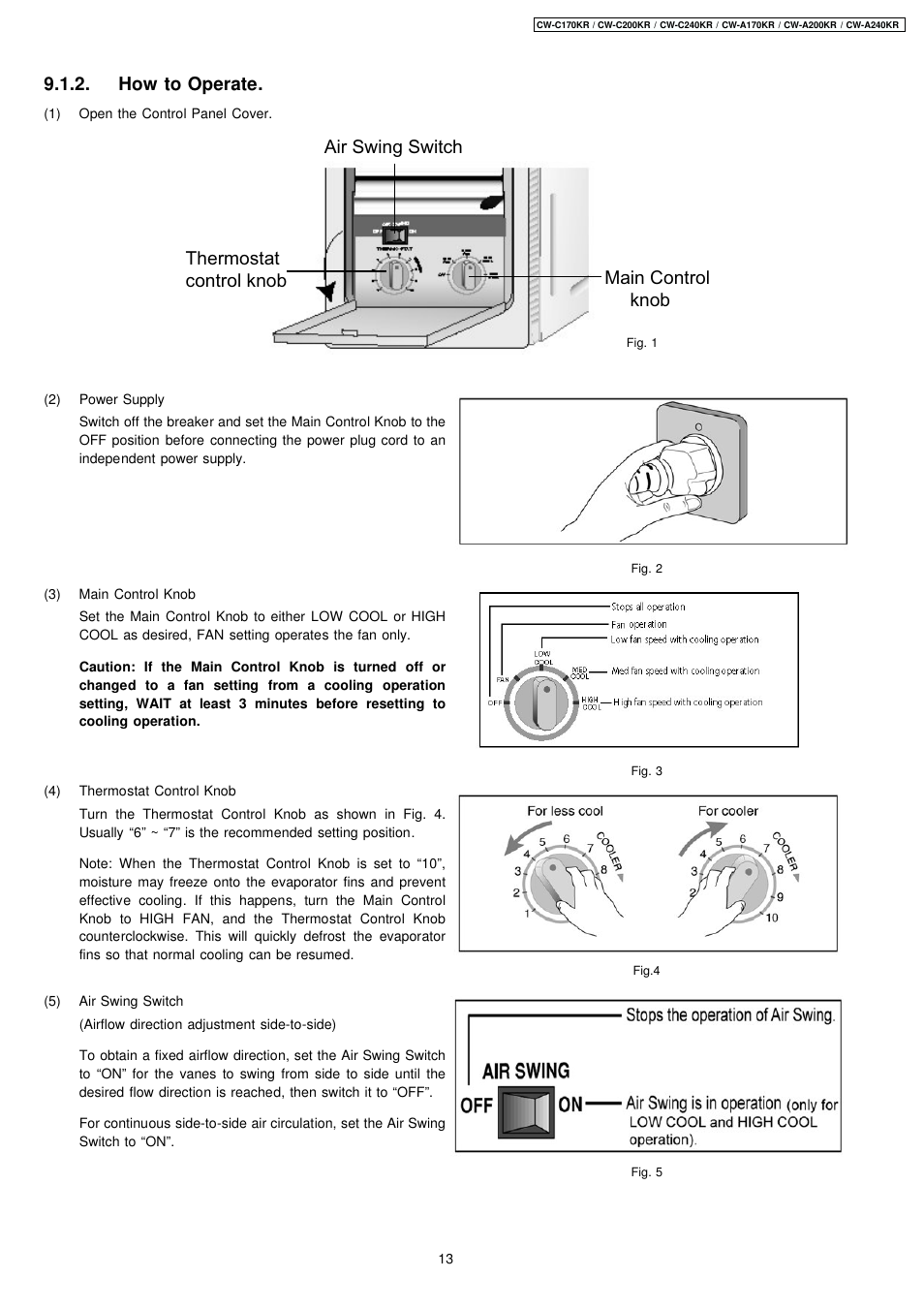 How to operate | Panasonic CW-C200KR User Manual | Page 2 / 8