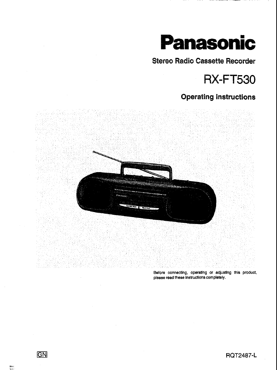 Panasonic RX-FT530 User Manual | 11 pages