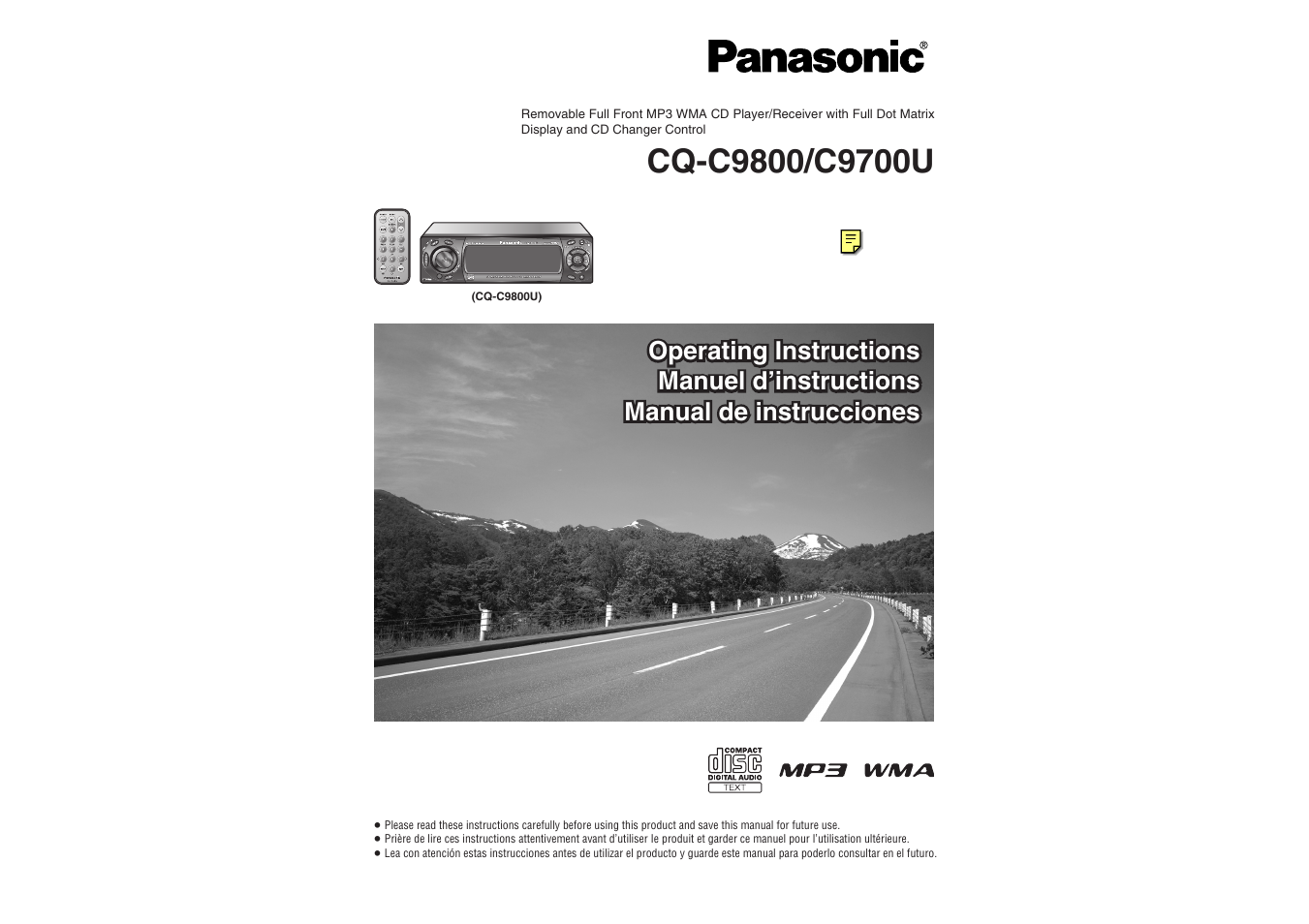 Panasonic C9700U User Manual | 33 pages