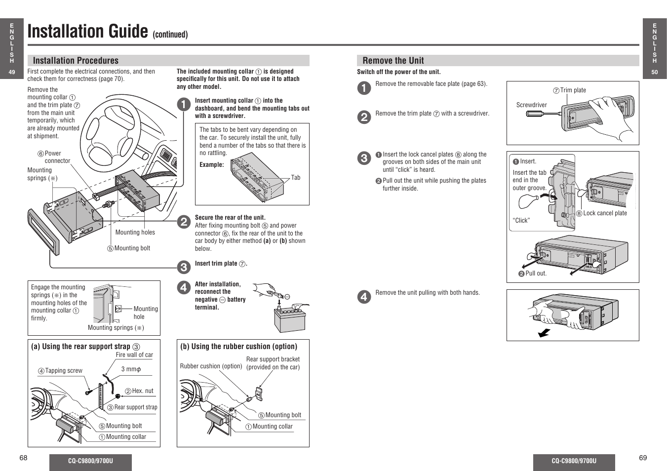 Installation guide | Panasonic C9700U User Manual | Page 29 / 33