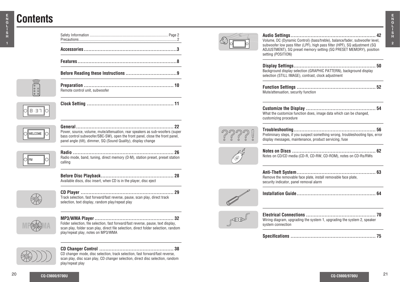 Panasonic C9700U User Manual | Page 5 / 33