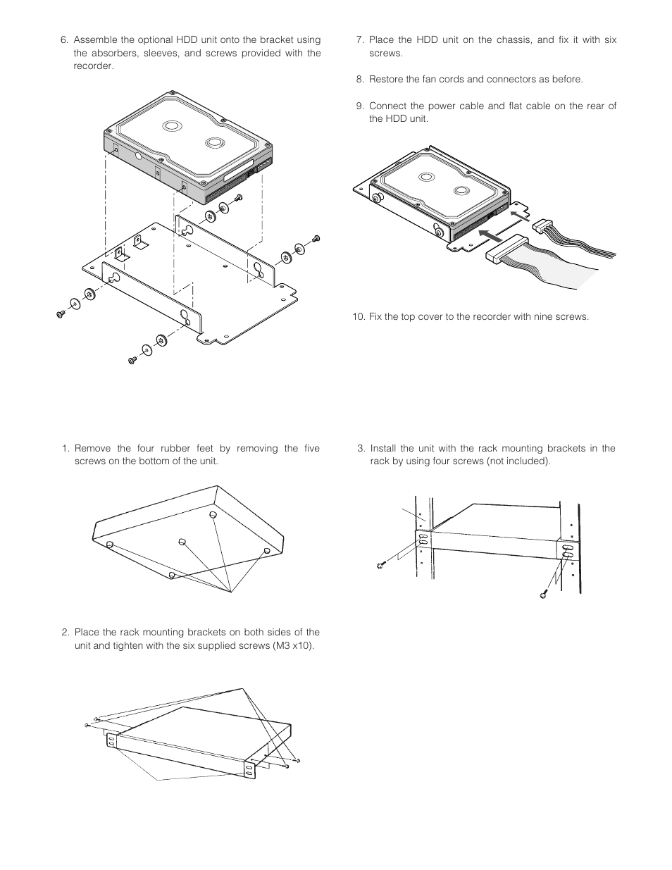 Mounting in the rack | Panasonic WJ-HD200 User Manual | Page 12 / 92