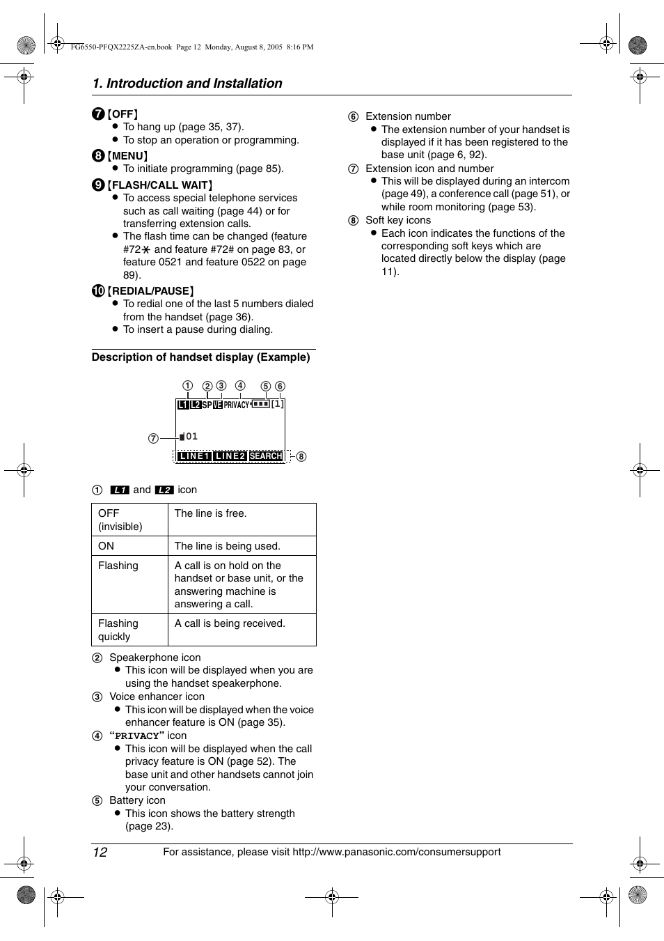 Introduction and installation 12 | Panasonic KX-FG6550 User Manual | Page 14 / 126