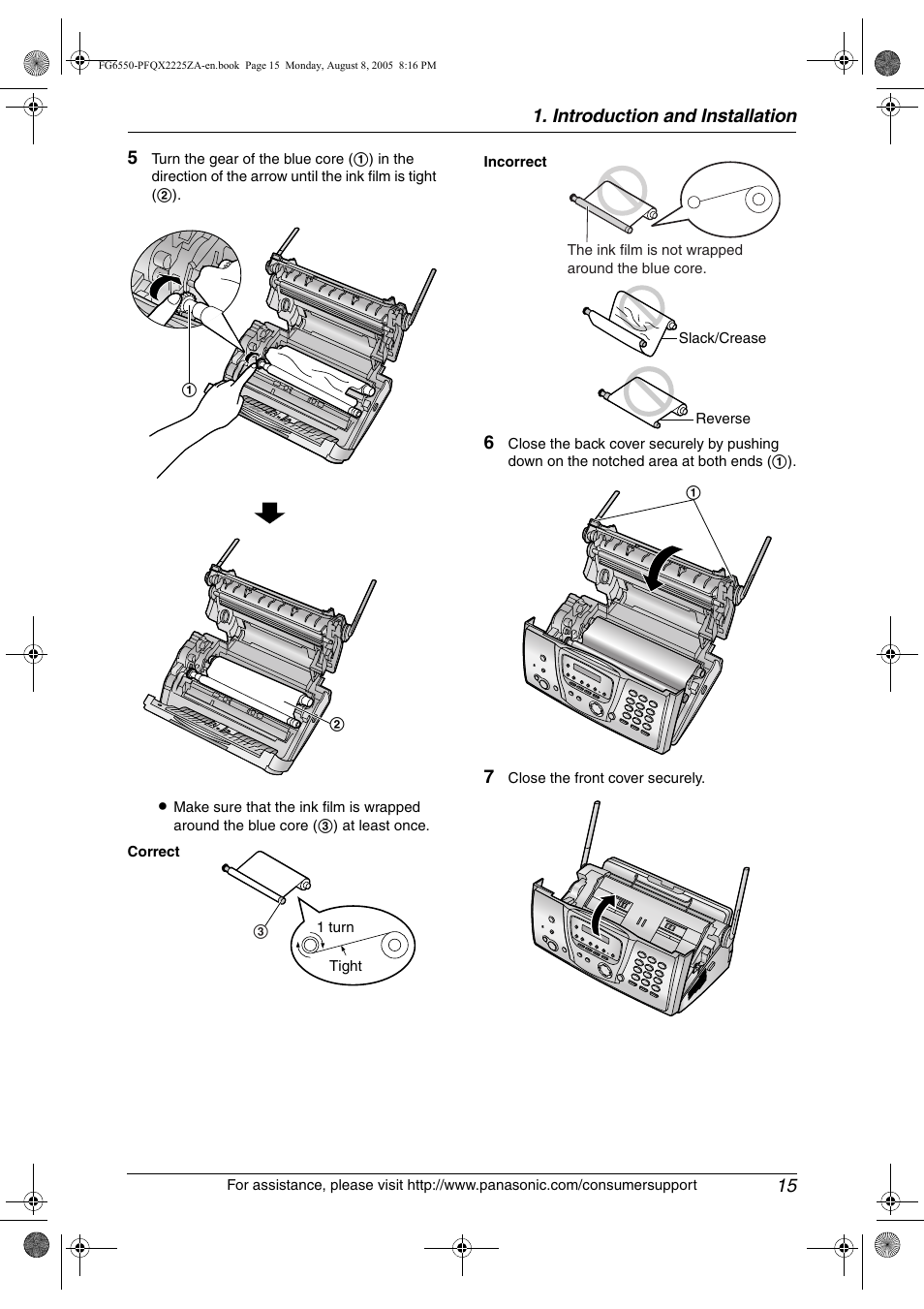 Panasonic KX-FG6550 User Manual | Page 17 / 126