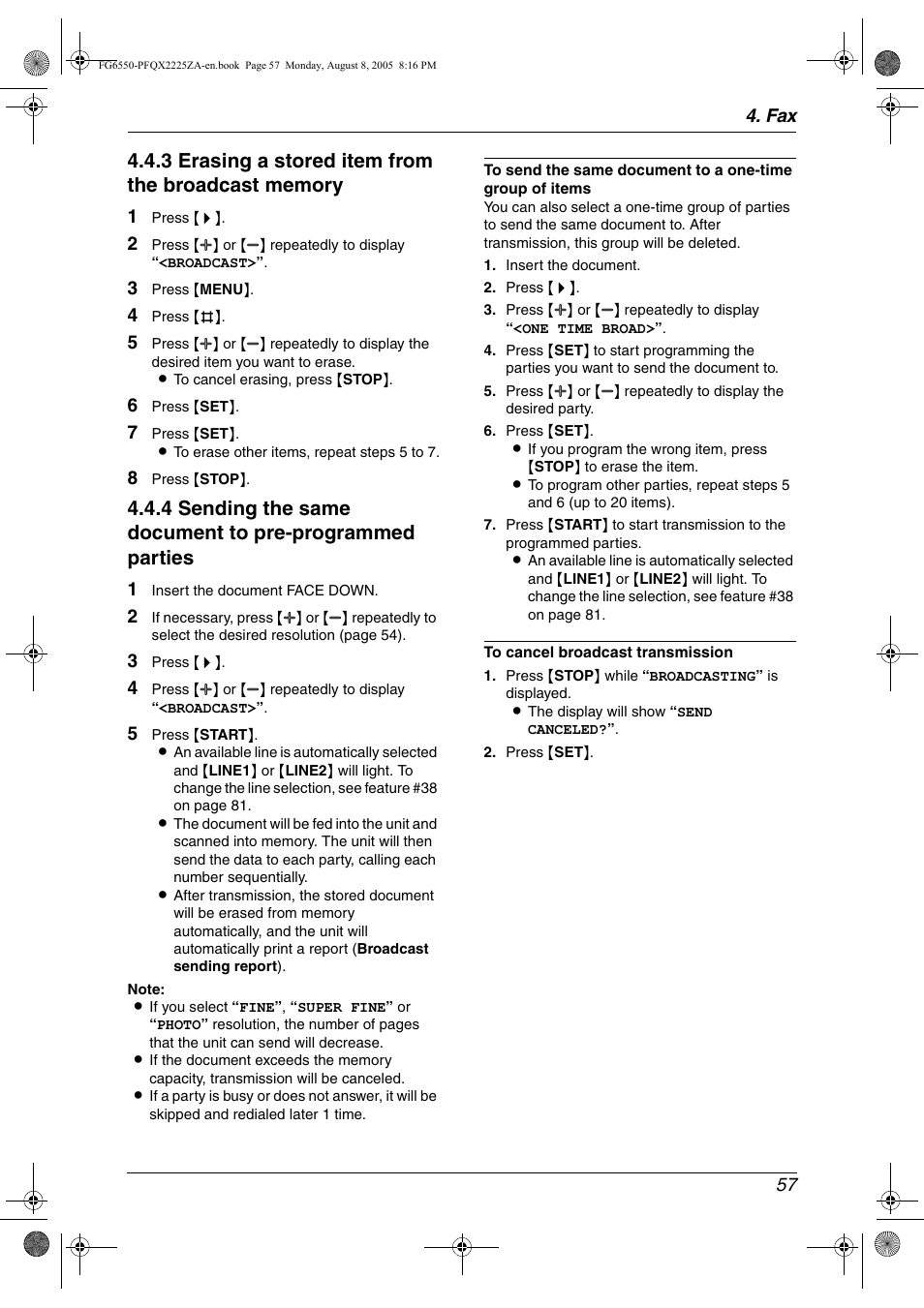 Panasonic KX-FG6550 User Manual | Page 59 / 126