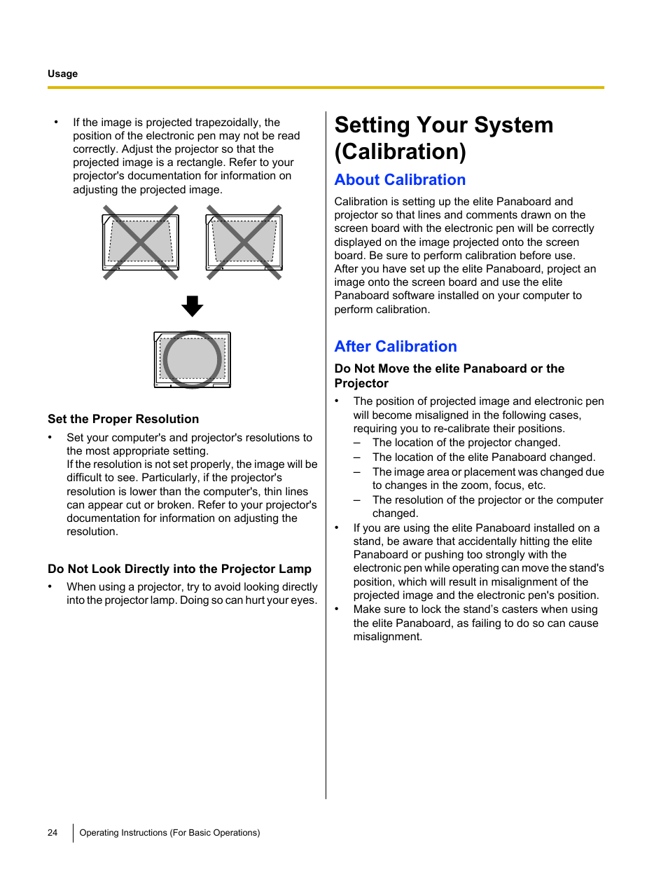 Setting your system (calibration), About calibration, After calibration | Panasonic UB-T761 User Manual | Page 24 / 64