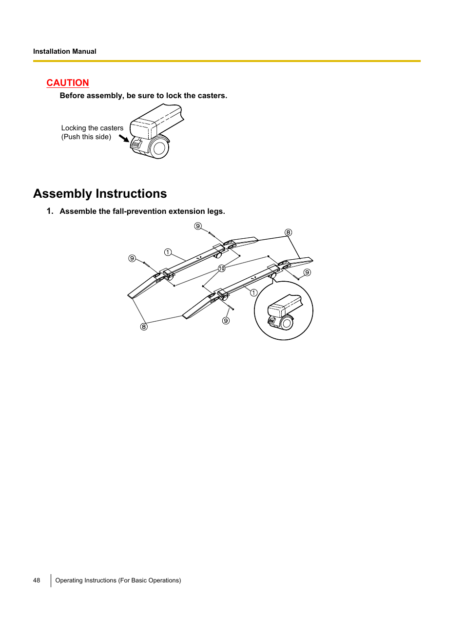 Assembly instructions | Panasonic UB-T761 User Manual | Page 48 / 64