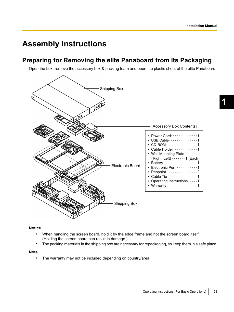 Assembly instructions | Panasonic UB-T761 User Manual | Page 51 / 64