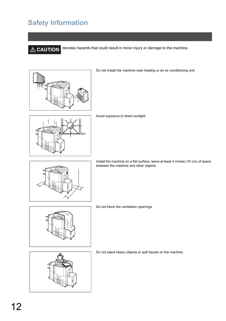 Safety information | Panasonic DP-6010 User Manual | Page 12 / 228