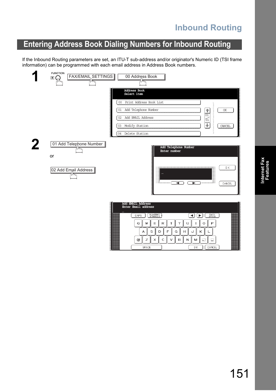 Inbound routing | Panasonic DP-6010 User Manual | Page 151 / 228