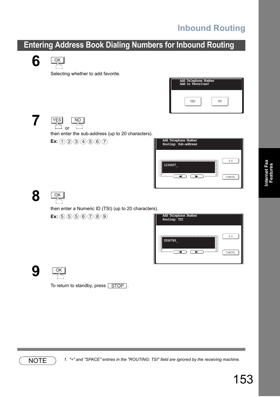 Inbound routing | Panasonic DP-6010 User Manual | Page 153 / 228