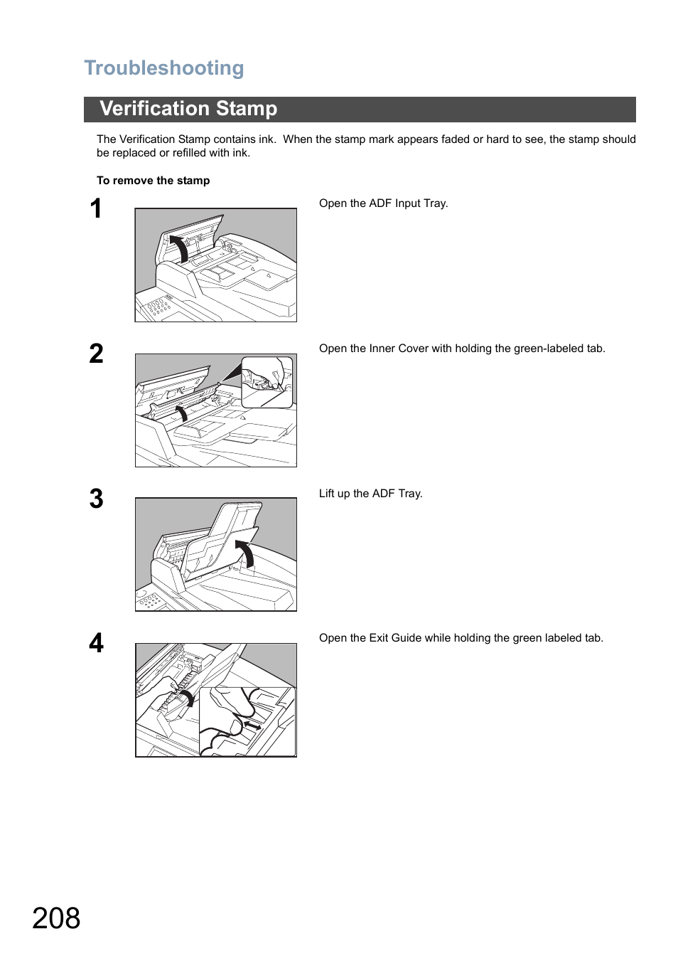 Verification stamp | Panasonic DP-6010 User Manual | Page 208 / 228