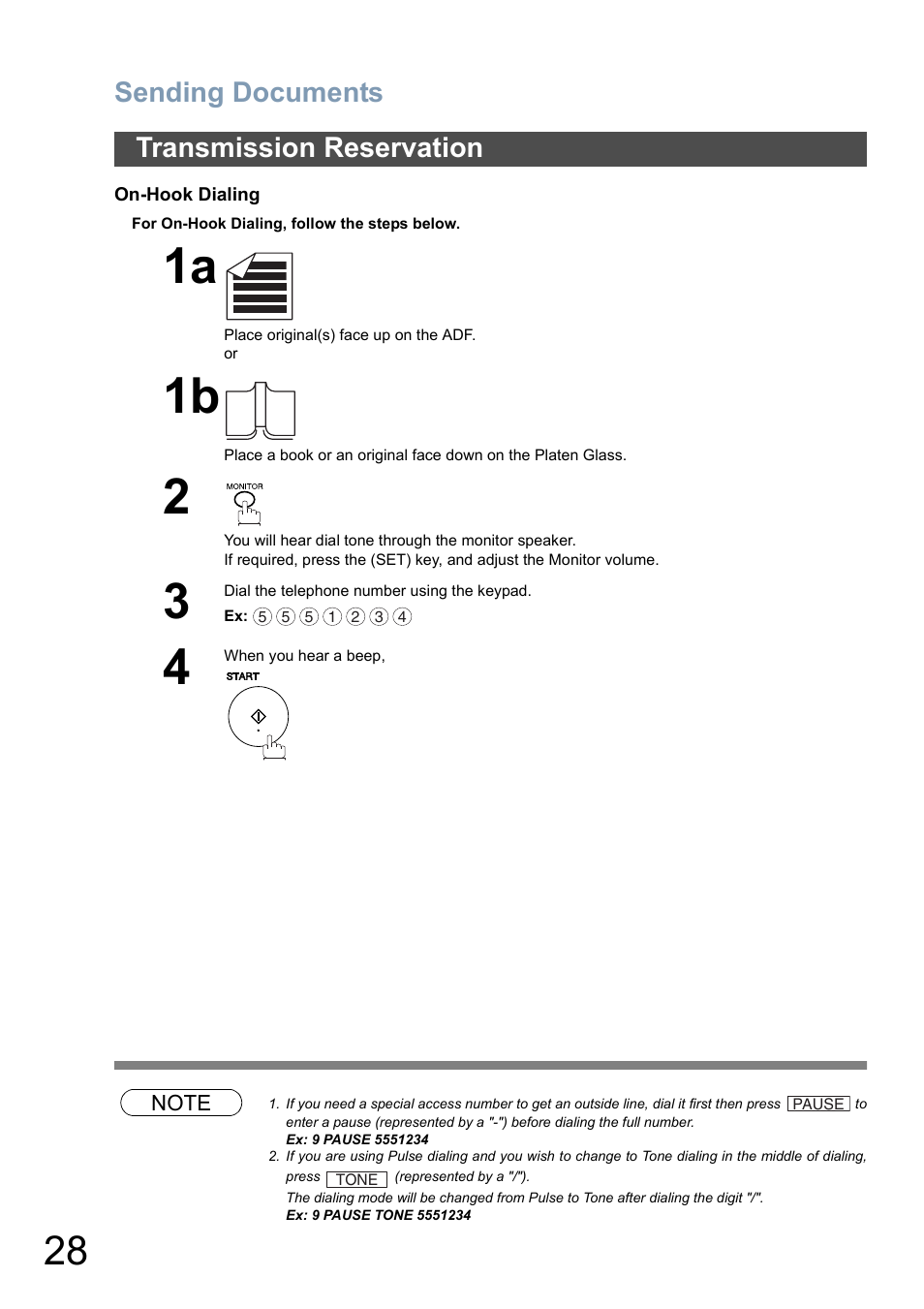 Transmission reservation, Sending documents | Panasonic DP-6010 User Manual | Page 28 / 228