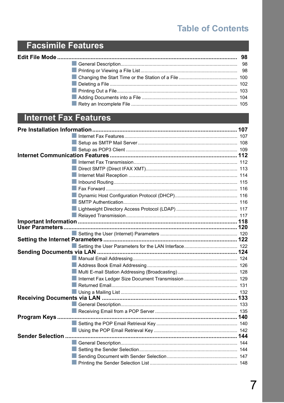 Panasonic DP-6010 User Manual | Page 7 / 228