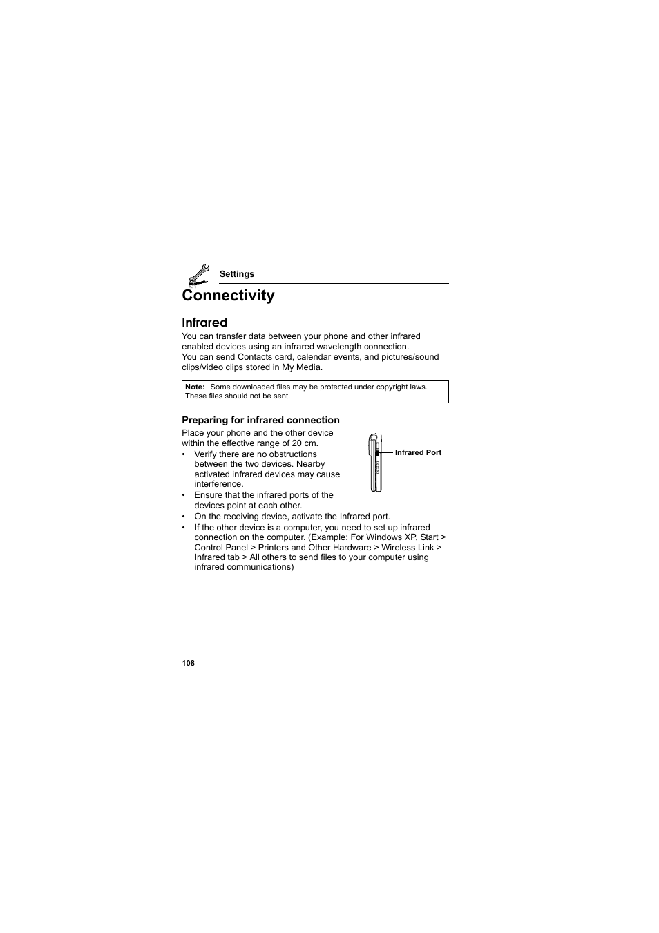 Connectivity, Infrared | Panasonic EB-VS2  EN User Manual | Page 111 / 170