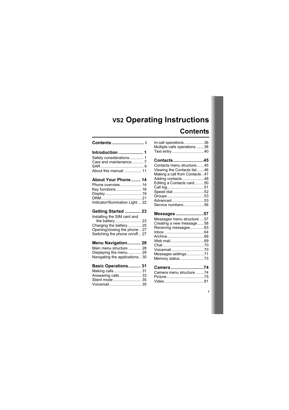 Panasonic EB-VS2  EN User Manual | Page 2 / 170