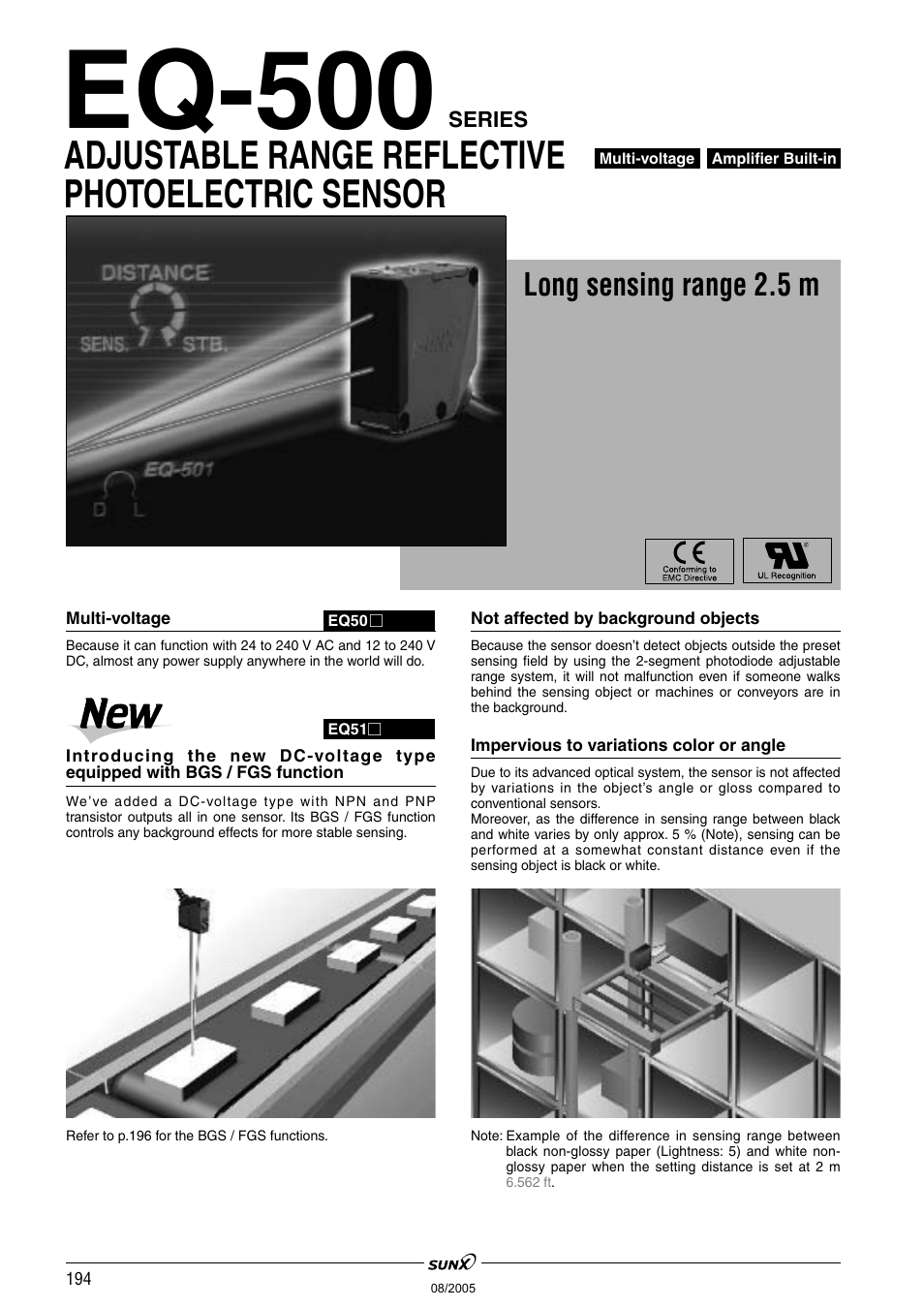 Panasonic EQ-500 Series User Manual | 10 pages