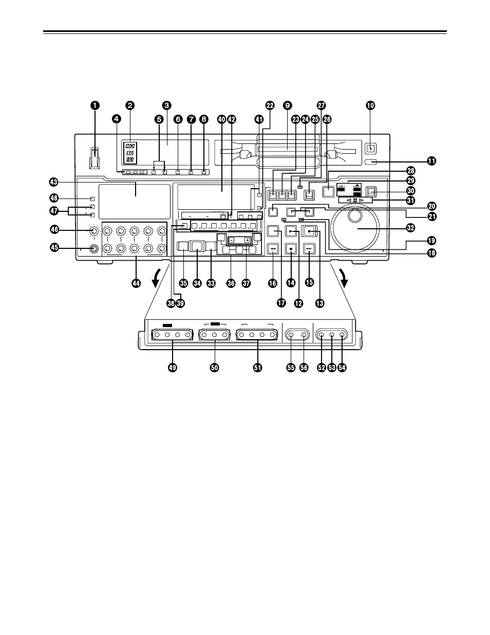 Controls and their functions, Front panel | Panasonic AJ-HD150FE User Manual | Page 7 / 120