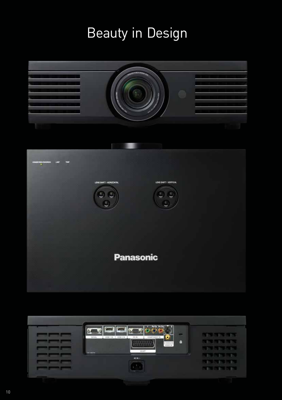 Beauty in design | Panasonic PT-AE1000E User Manual | Page 10 / 12