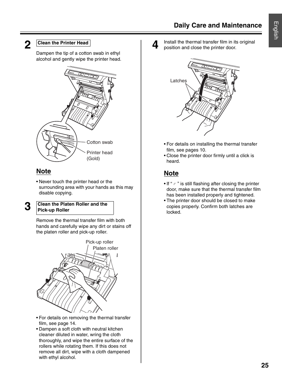 Daily care and maintenance 25 | Panasonic UB-5325 User Manual | Page 25 / 28