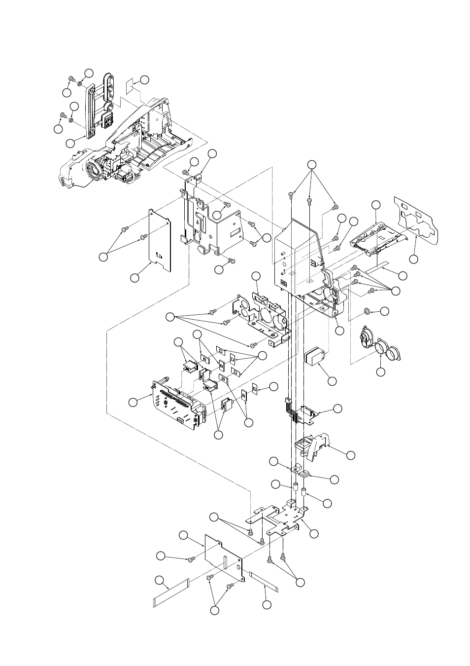 Battery / rear jack parts assembly, Mpl-13 | Panasonic AG-HMC70P User Manual | Page 14 / 17