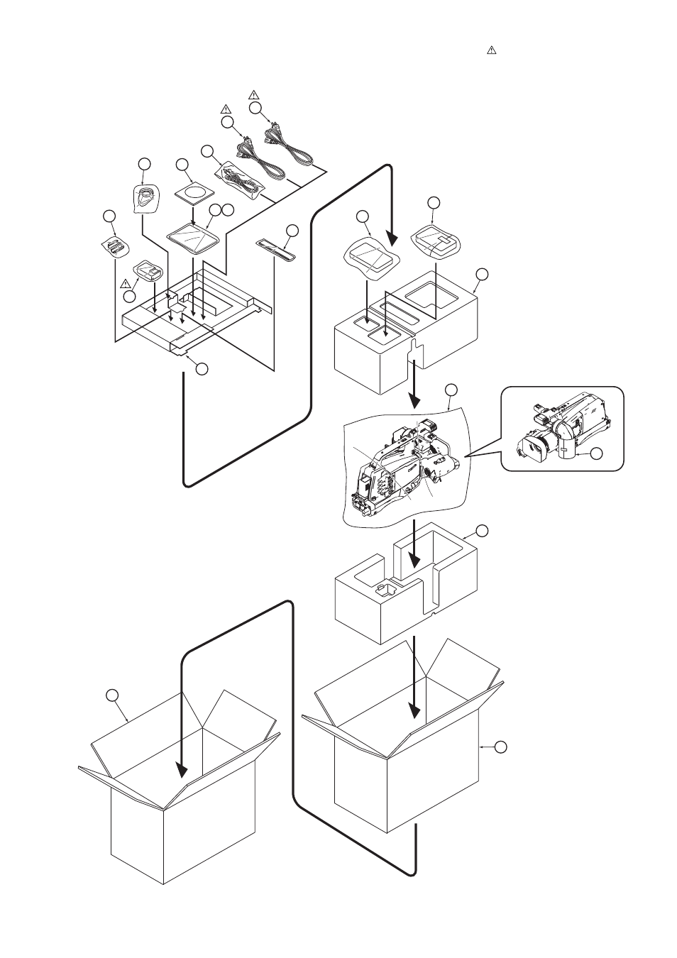 Packing parts assembly, Mpl-15 | Panasonic AG-HMC70P User Manual | Page 16 / 17