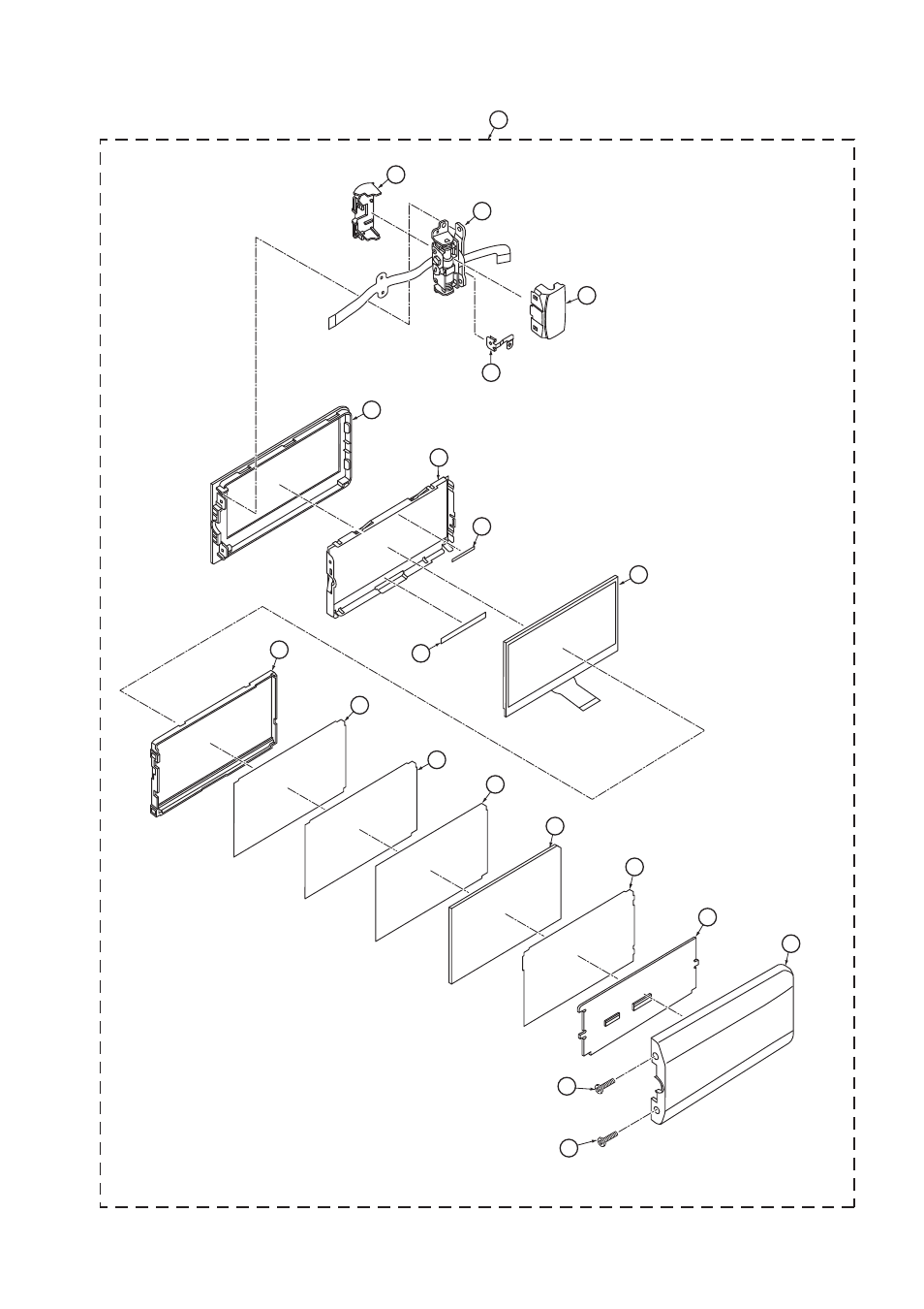 Lcd parts assembly | Panasonic AG-HMC70P User Manual | Page 4 / 17