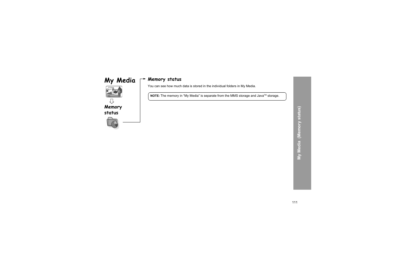 Memory status, My media | Panasonic X66 User Manual | Page 114 / 129
