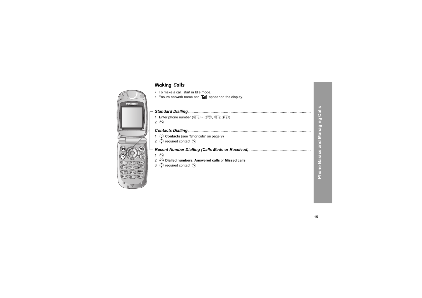 Making calls | Panasonic X66 User Manual | Page 18 / 129