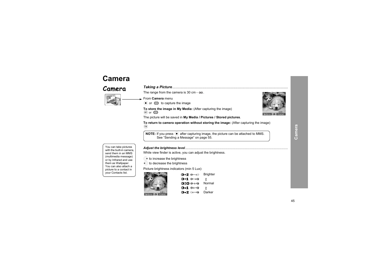 Camera | Panasonic X66 User Manual | Page 48 / 129