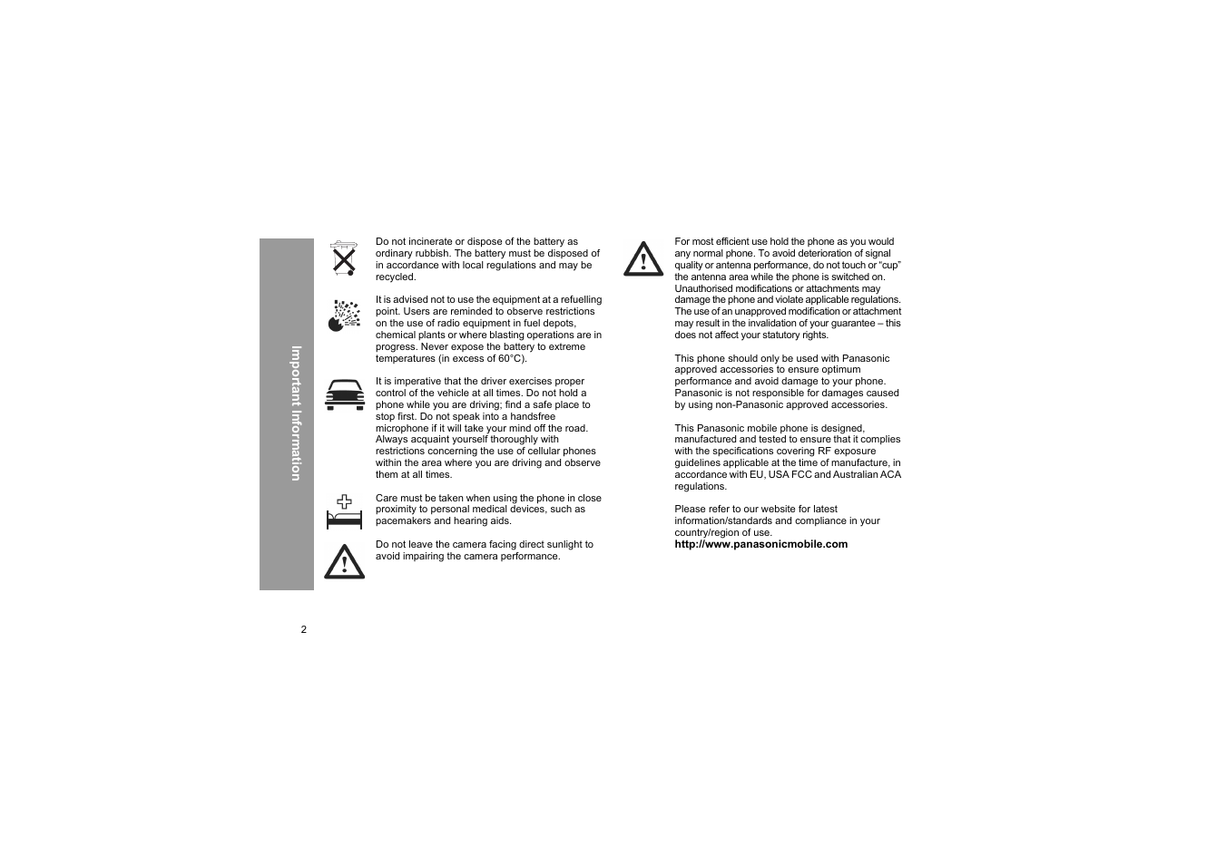 Panasonic X66 User Manual | Page 5 / 129