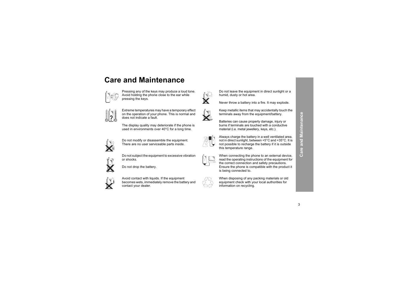 Care and maintenance | Panasonic X66 User Manual | Page 6 / 129