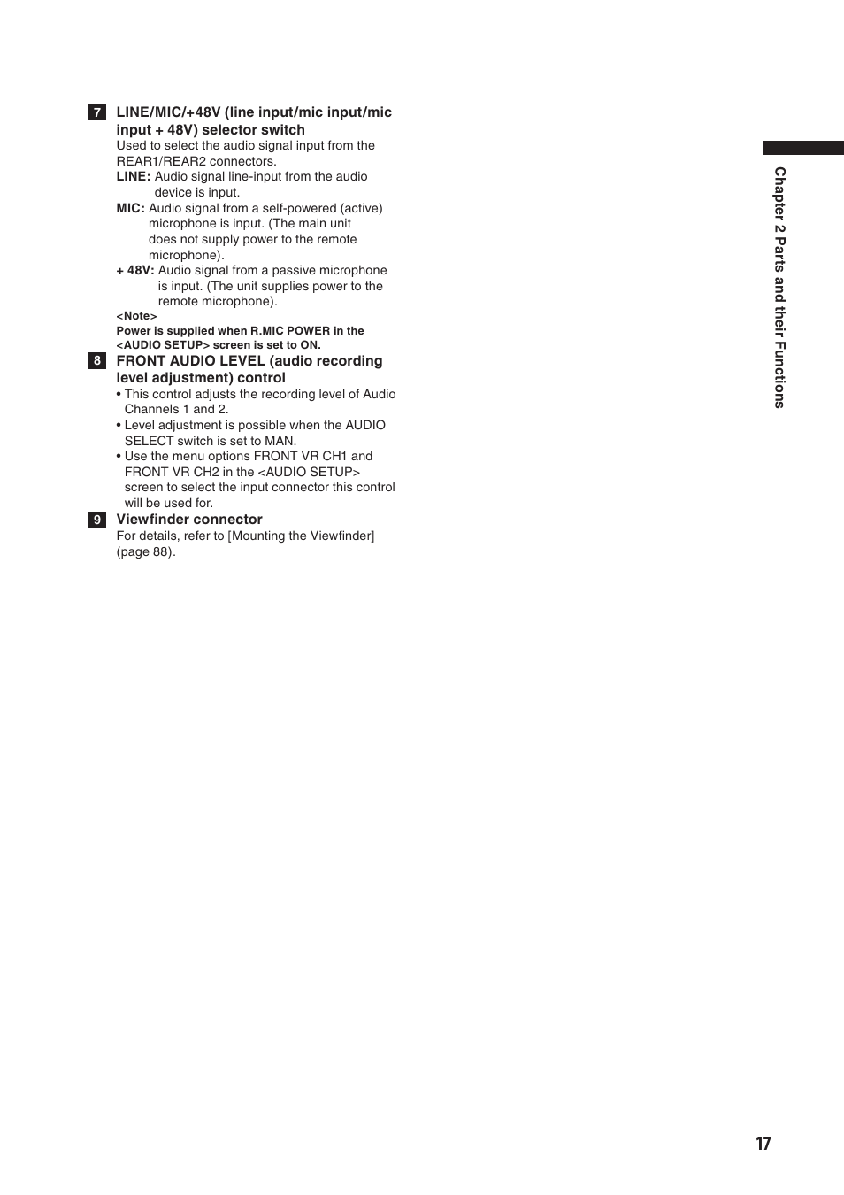 Panasonic AG-HPX500E User Manual | Page 17 / 152