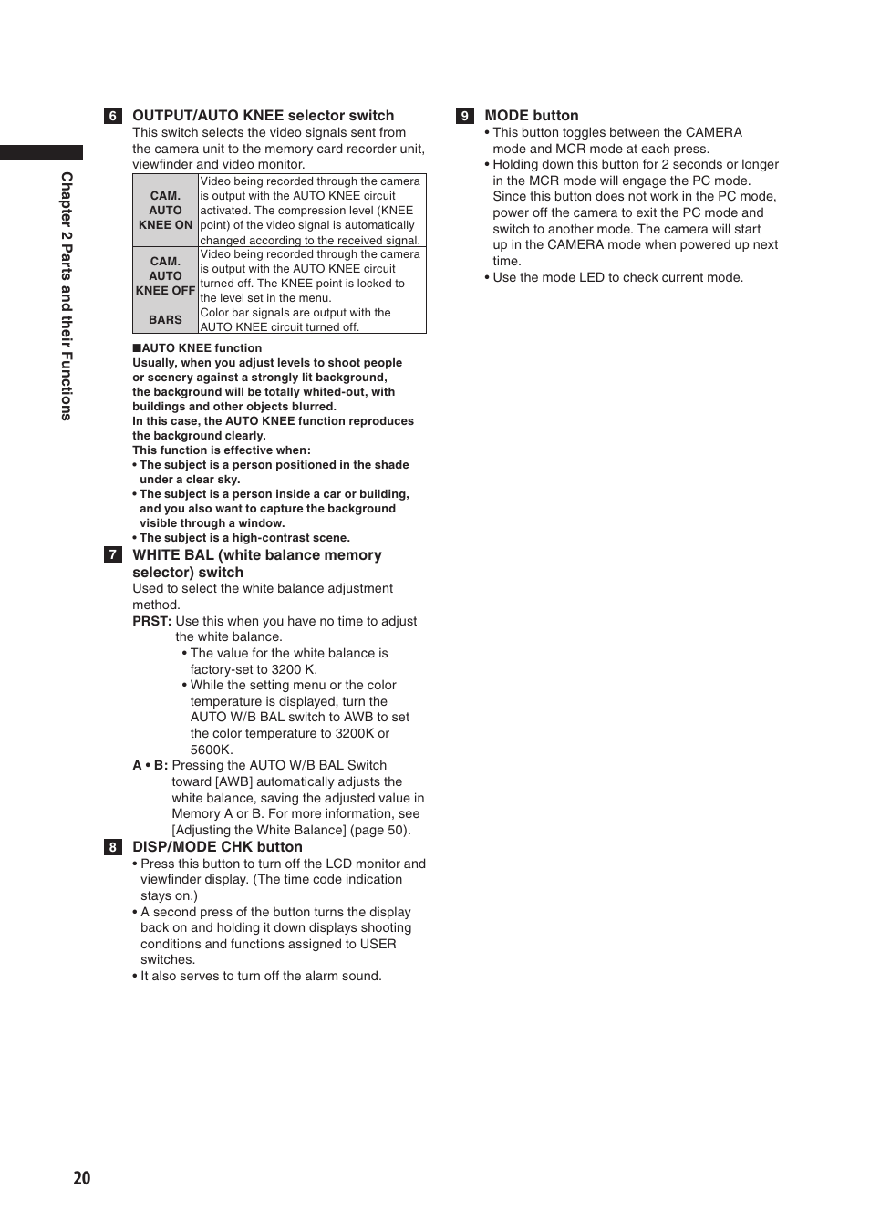 Panasonic AG-HPX500E User Manual | Page 20 / 152
