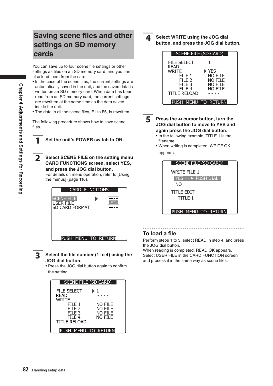 Panasonic AG-HPX500E User Manual | Page 82 / 152