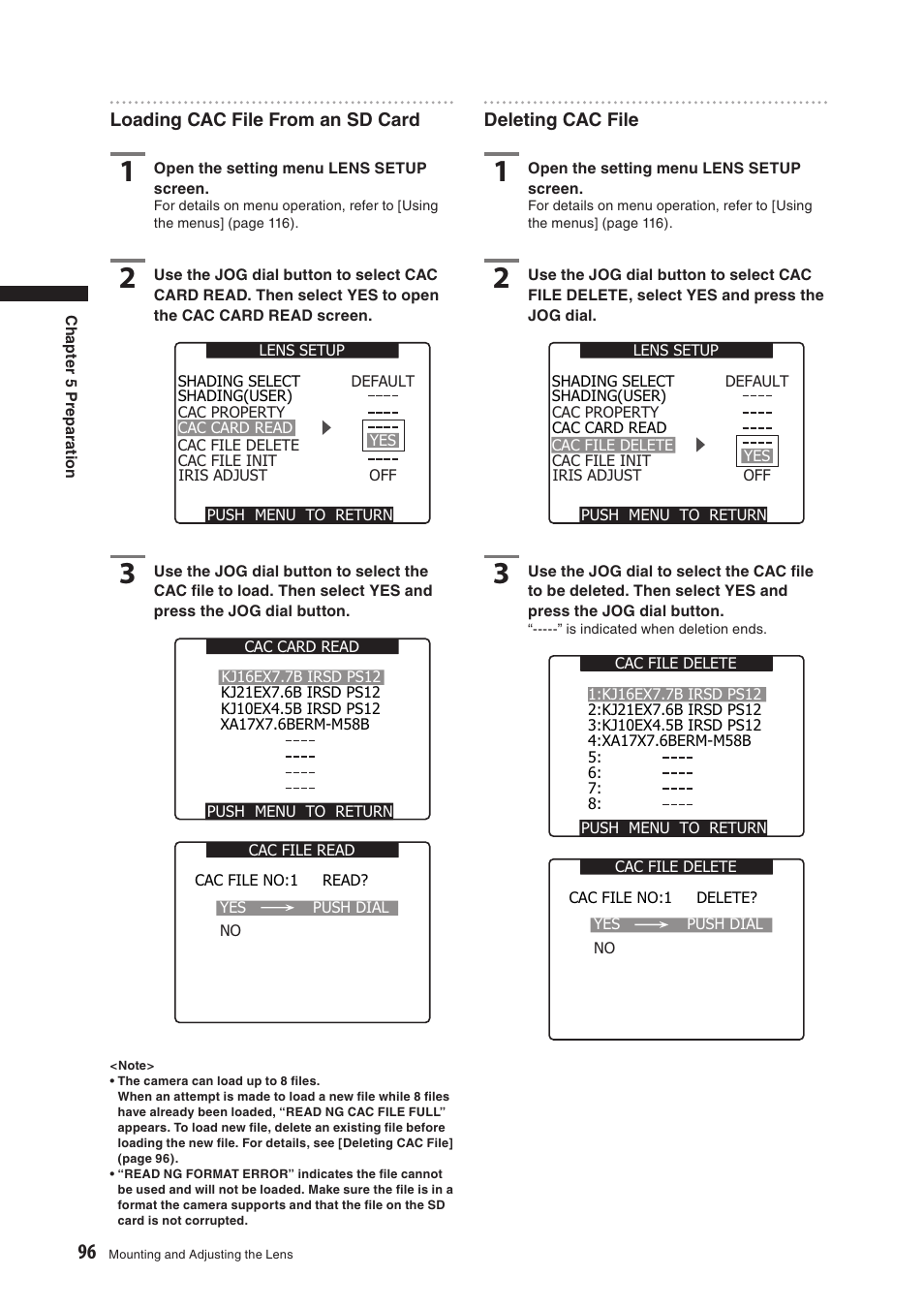 Panasonic AG-HPX500E User Manual | Page 96 / 152