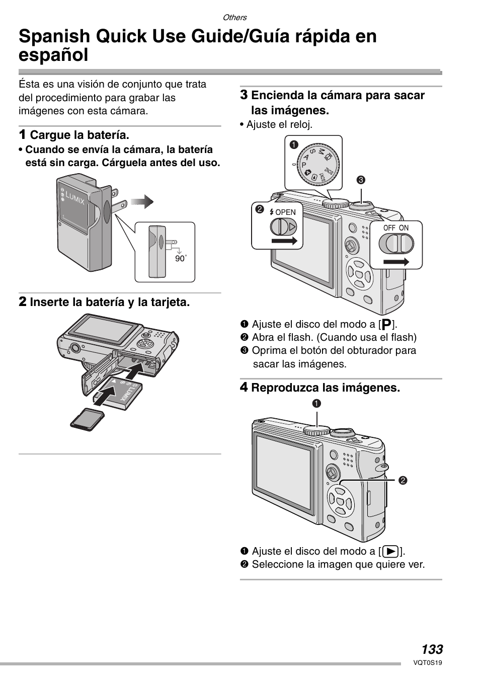 Spanish quick use guide/guia rapida en espanol, Spanish quick use guide/guía rápida en español | Panasonic DMC-LX1PP User Manual | Page 133 / 136