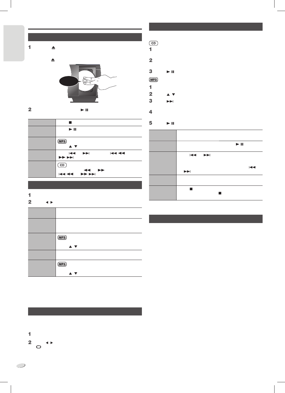 Discs, En g l is h engl ish | Panasonic COMPACT SC-HC25 User Manual | Page 6 / 16