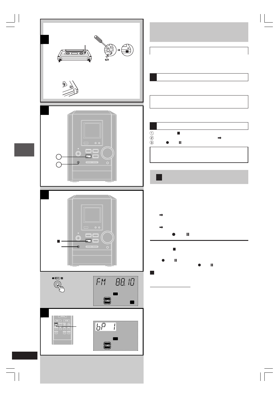 Cd a, Recording the radio, Before recording | Listening operations, Recording operations | Panasonic SC-PM10 User Manual | Page 16 / 24