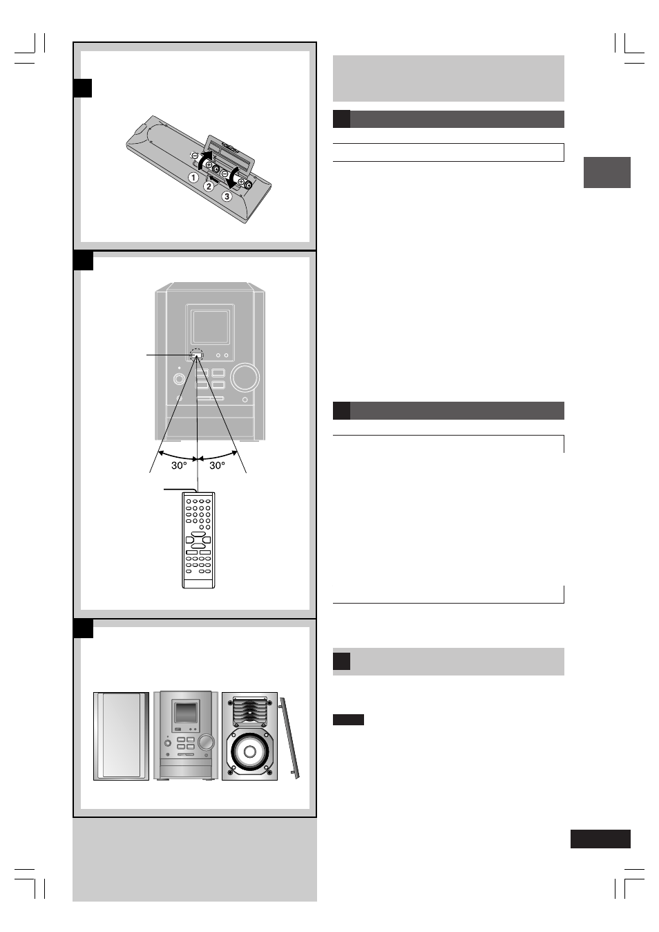 Ac b, The remote control, Placement of speakers | Panasonic SC-PM10 User Manual | Page 5 / 24