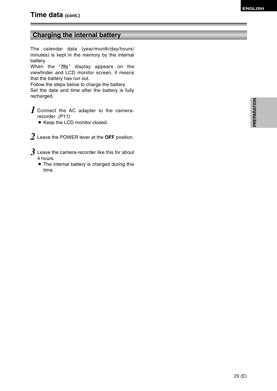 Time data | Panasonic AG-DVC30 User Manual | Page 29 / 88